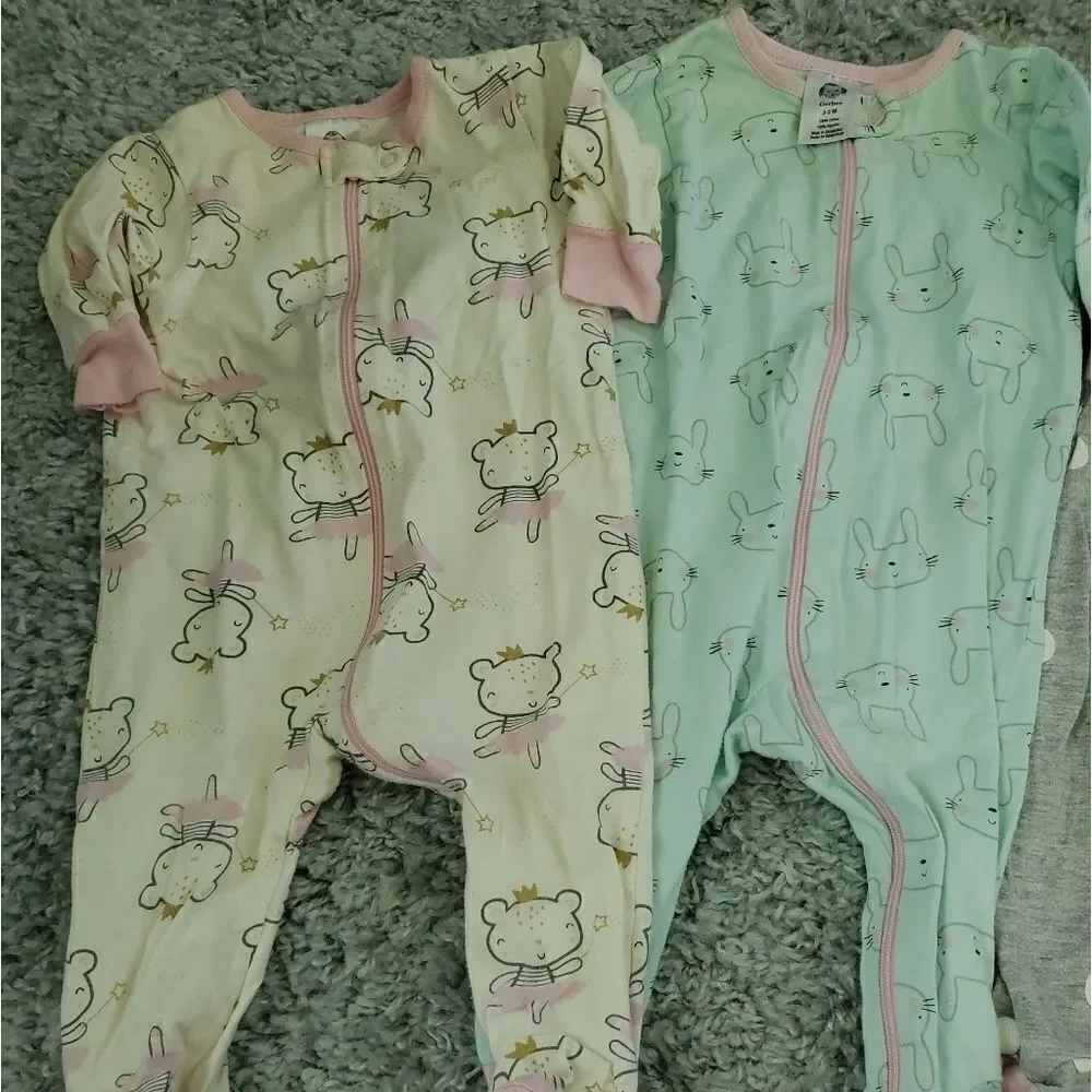 Gerber 0-3 month Girl's Sleepers